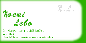 noemi lebo business card